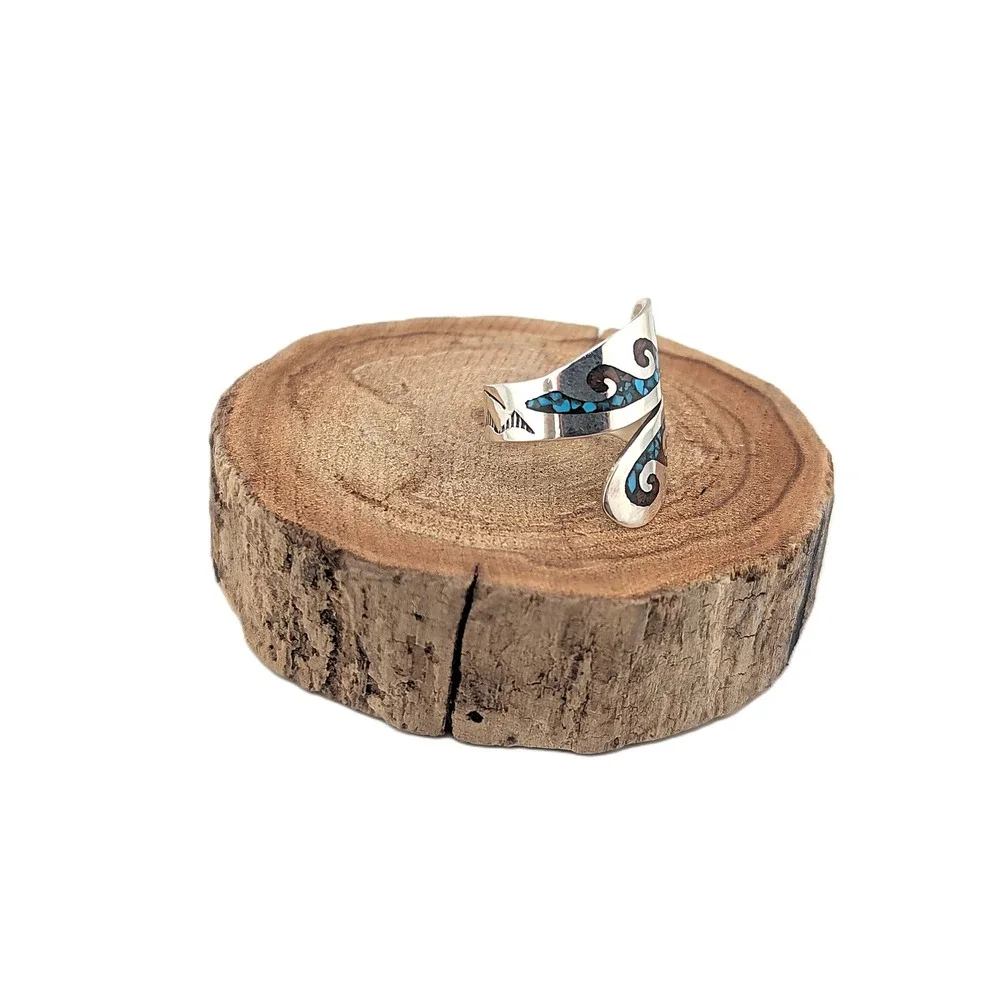 Navajo Jewelry Women's Ring‎ Handmade Native American Coil Signed sz 7**